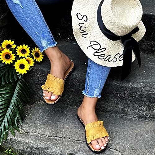 Kadın Ayakkabı Terlik Roma Yaz Dış Sandalet Düz Sandalet Sandalet Bayanlar Konfor Kadınlar için Sandalet Üzerinde