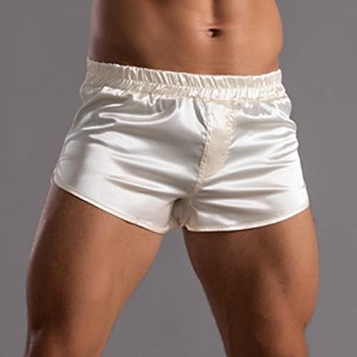 Bmısegm Erkek Boksörler Iç Çamaşırı Erkek Yaz Düz Renk Pantolon Elastik Bant Gevşek Hızlı Kuru Rahat Spor Erkek Iç