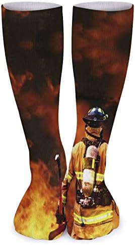 İtfaiyeci Yangın Unisex Çorap Nefes Tüp Çorap Atletik Çorap Rahat Spor için