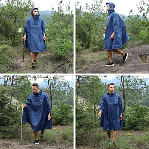 Yeniden kullanılabilir Su Geçirmez Yağmur Panço Yürüyüş kapüşonlu ceket Ceket Hafif Unisex Yağmurluk Kamp Balıkçılık