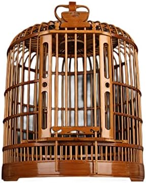 Büyük Kuş kafesi Bambu Kuş kafesi Pamukçuk kafesi Büyük Bambu El Yapımı evcil hayvan Kuş kafesi 直径 36厘米