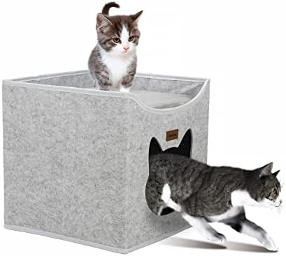 Geizire Kedi Evi Kedi Yatakları Kapalı Kediler için Kedi Ağacı Büyük Kedi Mağarası, Kedi Evi Sevimli İlginç Açılış