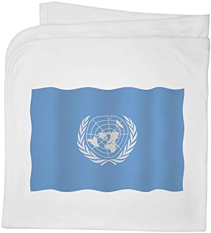 Azeeda 'Birleşmiş Milletler Bayrağı' Pamuklu Bebek Battaniyesi / Şal (BY00026855)