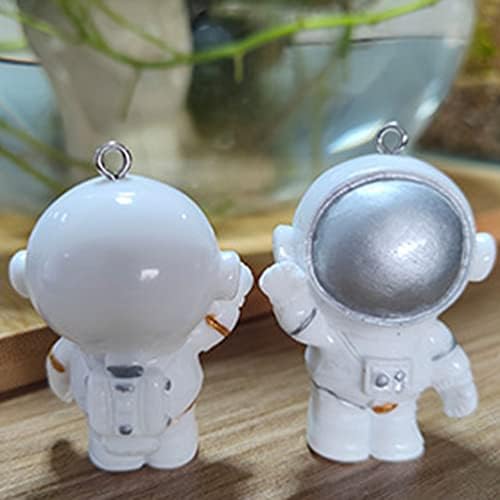 Ipetboom Akvaryum Süslemeleri Mini Astronot Heykelleri 2 Adet Sevimli Astronot Heykelcik Kek Toppers Spaceman Heykel