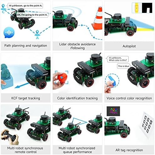 Yahboom Jetson Xavier NX AI Akıllı Robotik Araç Kiti Gençler Yetişkinler için Ses Tanıma Konuşma, Otopilot, Derinlik