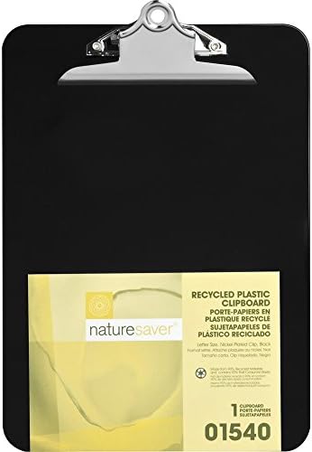 Nature Saver 01540 Plastik Pano, Geri Dönüştürülmüş, 1 inç Kapak, 9 inç X 12 İnç, Siyah