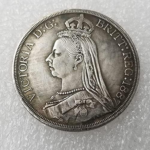El sanatları İngiliz 1887 Anıt Sikke Sikke Hatıra 164 Sikke Koleksiyonu hatıra parası