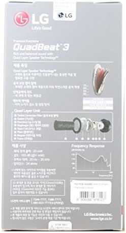 LG Quadbeat 3 kulak içi Kulaklıklar HSS-F630 LG G4 için (Kırmızı)