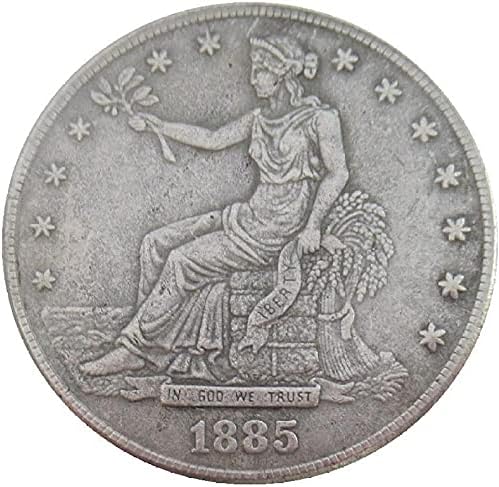 1885 yılında 1 ABD Doları Gümüş Kaplama Kopya Hatıra Paraları 1885