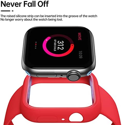 OIFEN Spor Bandı Tampon Durumda Apple Watch ile Uyumlu,Yumuşak Silikon Yedek Bant ve Kılıf Apple Watch Serisi için