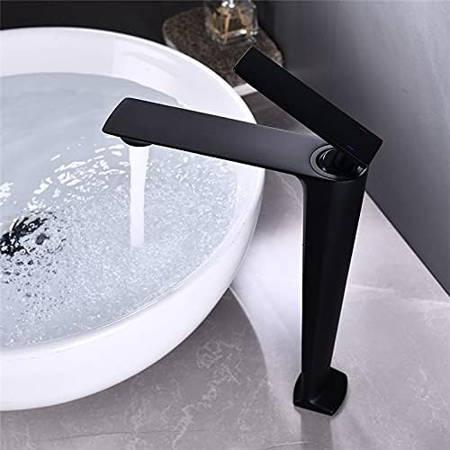 Banyo musluk siyah havza musluk sıcak ve soğuk su mikser lavabo musluğu musluk tek kolu güverte üstü yüksek / kısa