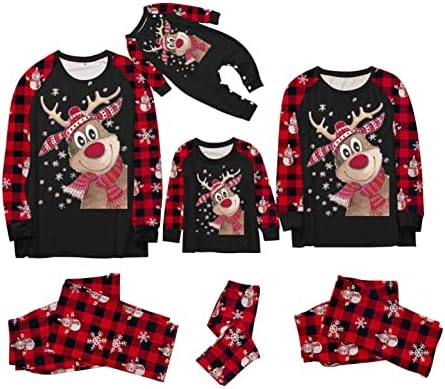 XBKPLO Loungewear Pijama Noel Pijama için Aile, Aile Noel Eşleştirme Pijama Çiftler için Ebeveyn-Chi