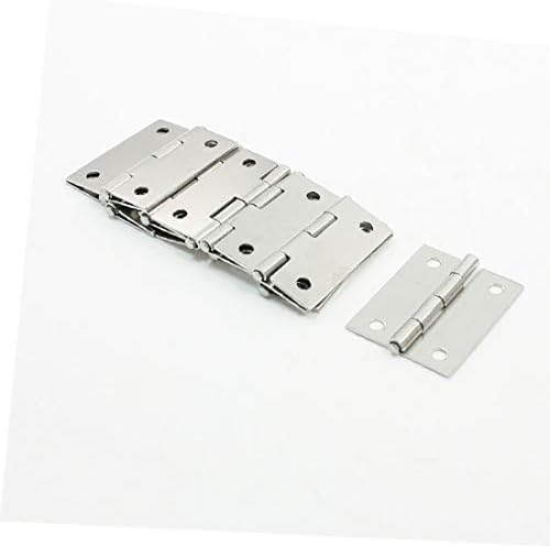 X-DREE 10 Adet 36mm Uzunluk Gümüş Ton dolap kapağı Metal Menteşeler (10 piezas de 36mm de longitud, gabinetes de tono
