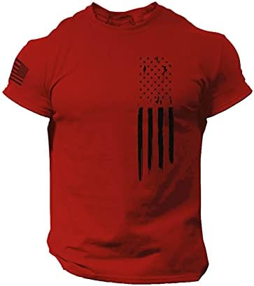 Vatansever Gömlek Erkekler için Kısa Kollu, Erkek Amerikan Bayrağı T-Shirt Vatansever Vintage Gömlek Temmuz 4th Hipster