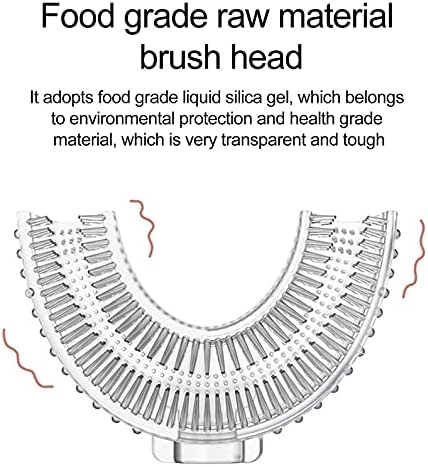 Bebek U Şekilli Diş Fırçası 2-12 Yaş için 360° Yumuşak Silikon Fırça Kafaları Kolu Çocuklar Sevimli Diş Beyazlatma