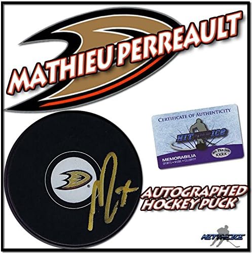 MATHİEU PERREAULT, ANAHEİM DUCKS Diskini COA ile İmzaladı YENİ İmzalı NHL Diskleri