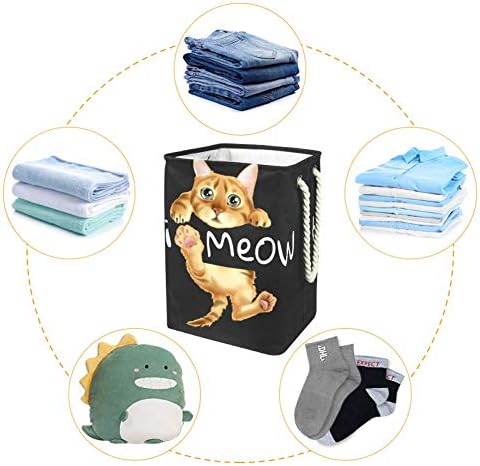 Inhomer Sloganı ile Kedi Asılı 300D Oxford PVC Su Geçirmez Giysi Engel Büyük çamaşır sepeti Battaniye Giyim Oyuncaklar