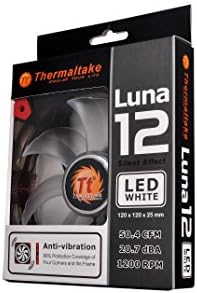 Thermaltake Luna Serisi LED Fanlar Soğutma CL-F018-PL12WT-A Beyaz