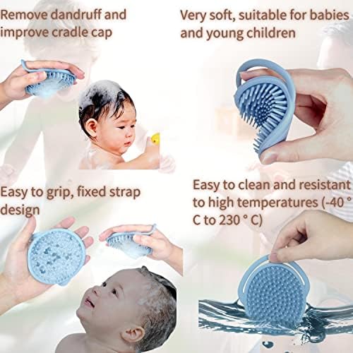 ERSİQİ Yürümeye Başlayan Saç Fırçası, Bebek Banyo Fırçası baş masaj aleti Şampuan Fırçası Beşik Kapağı Tarak Kafa