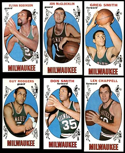 1969-70 Topps Milwaukee Bucks Takım Seti 6 - EX/MT-Basketbol Takım Setleri