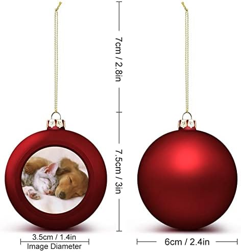 Sevimli Pet Kedi Köpek Noel Top Süsler Noel Ağacı Dışında Çim Yard Ağacı Asılı Süslemeleri