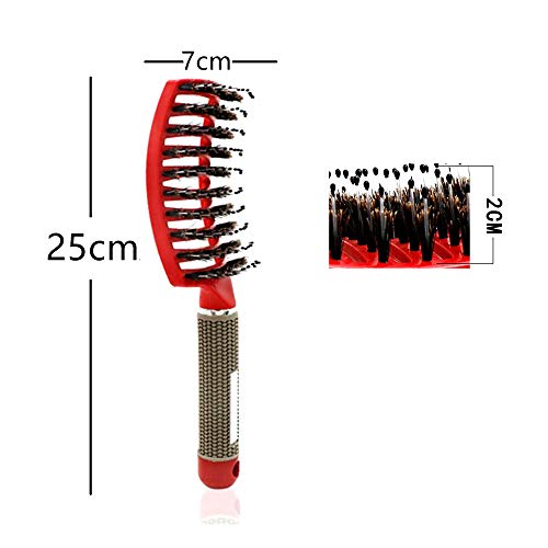 LSTCPGLAI Derisi Masaj Dolaşık Açıcı Fırça Domuzu Kıl Saç Fırçası Saç Şekillendirici Fırça Anti-düğüm Masaj Tarak