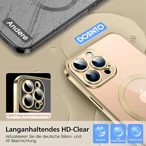 MagSafe ile iPhone 11 Pro Kılıf için Manyetik Şeffaf [Entegre Kamera Koruma Camı] [Çıplak iPhone Dış] Silikon Kapak