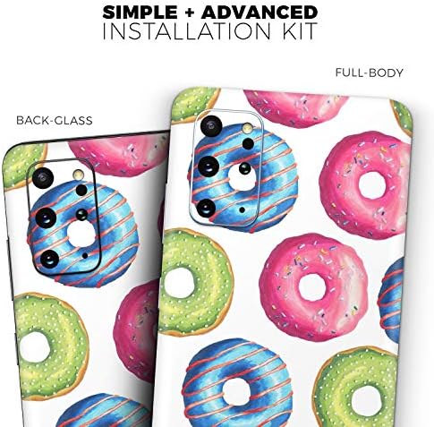 Tasarım Skinz Nefis Renkli Çörek Bolca Koruyucu Vinil Çıkartması Wrap Cilt Kapak ile uyumlu Samsung Galaxy S20 (Ekran