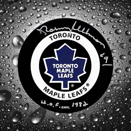 Norm Ullman Toronto Maple Leafs İmzalı Resmi Oyun Diski-İmzalı NHL Diskleri