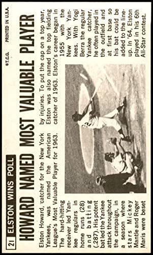 1964 Topps 21 Elston Howard New York Yankees (Beyzbol Kartı) - Yankees