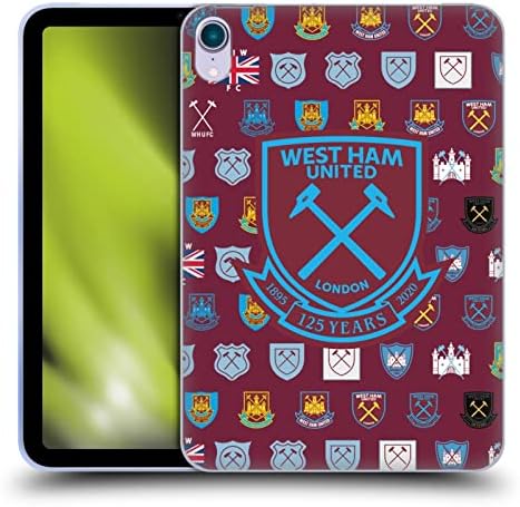 Kafa Çantası Tasarımları Resmi Lisanslı West Ham United FC Desen 5 Crest Geçmişi Yumuşak Jel Kılıf Apple iPad Mini