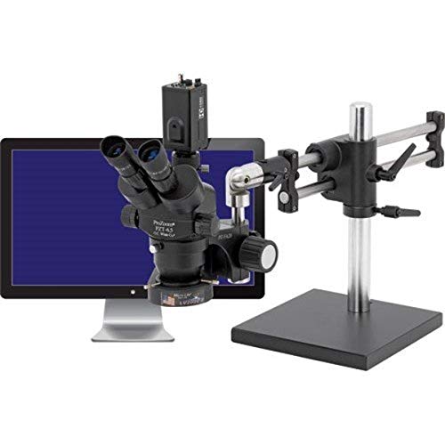 O. C. Beyaz TKPZT-LV2 Pro-Zoom 6.5 Dijital Trinoküler Stereo yakınlaştırmalı mikroskop ile 22 HD LED Monitör, 10x