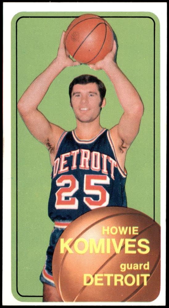 1970 Topps 42 Howie Komives Detroit Pistons (Basketbol Kartı) NM Pistons Bowling Yeşili