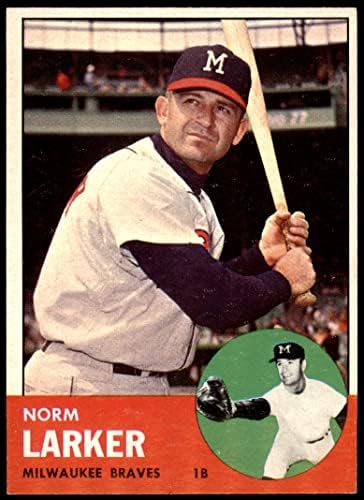 1963 Topps 536 Norm Larker Milwaukee Braves (Beyzbol Kartı) ESKİ Braves