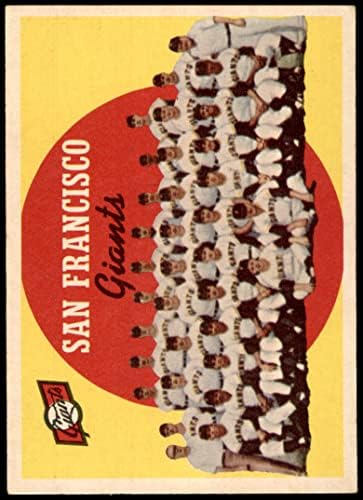 1959 Topps 69 Giants Takım Kontrol Listesi San Francisco Giants (Beyzbol Kartı) FUAR Devleri