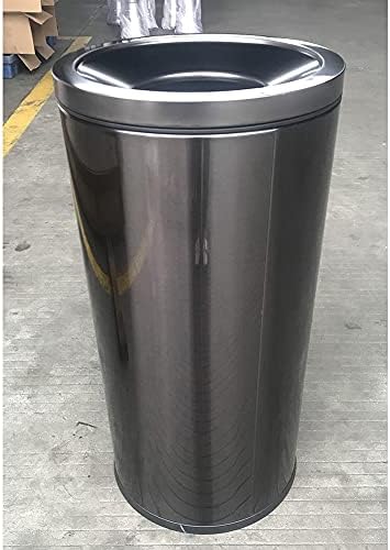JTYX Yuvarlak Paslanmaz Çelik Çöp Tenekesi Kapaksız Büyük Kapasiteli Ayaklı Çöp Tenekesi Alışveriş Merkezi Sineması