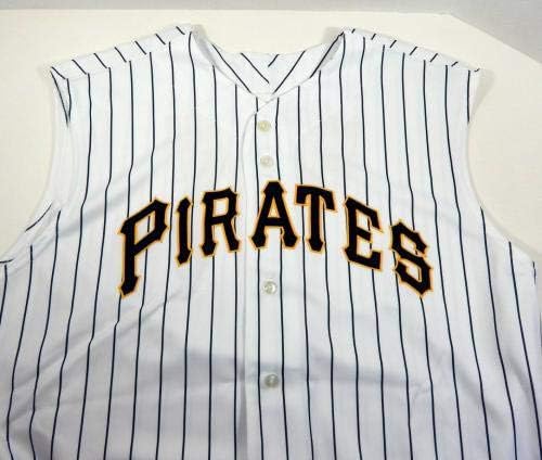 2010 Pittsburgh Pirates Jean Machi Oyun Verilen Beyaz Yelek Forması PİTT33038 - Oyun Kullanılmış MLB Formaları