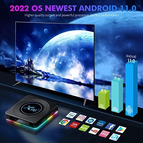 Android tv Kutusu, X6 PRO Android 10.0 TV Kutusu 4 GB RAM 32 GB ROM Allwinner H616 Dört Çekirdekli 64 Bit , 2.4 G/5.8
