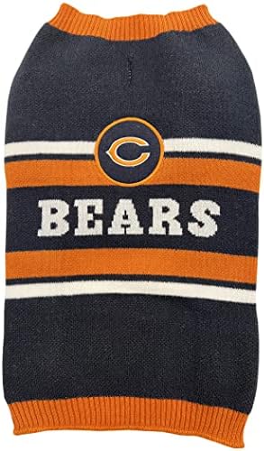 NFL Chicago Bears Köpek Süveteri, Boyutu Çok Küçük. NFL Takım Logolu Sıcak ve Rahat Örgü Evcil Hayvan Süveteri, Büyük