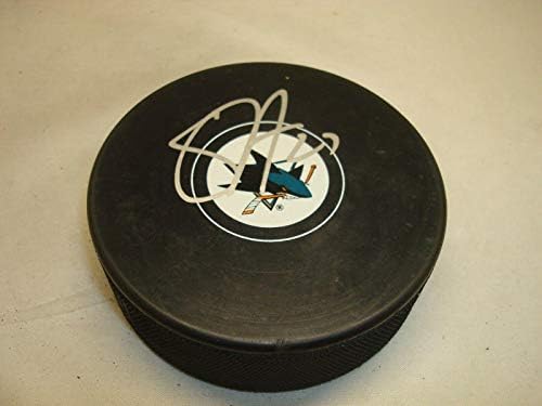 Scott Hannan İmzalı San Jose Köpekbalıkları Hokey Diski İmzalı 1D İmzalı NHL Diskleri