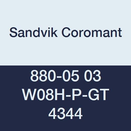 Sandvik Coromant, 880-05 03 W08H-P-GT 4344, Delme için CoroDrill 880 Kesici Uç, Karbür, Kare, Sağ El Kesimi, 4344