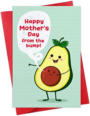 FLYAB Anne için Komik ilk Anneler Günü Kartı Yumrudan Mutlu Anneler Günü Kartı Zarflı ilk Anneler Günü Hamilelik Hediye