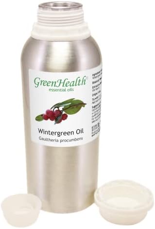 Wintergreen - 8 fl oz (237 ml) Alüminyum Şişe w/ Fiş Kapağı – %100 % Saf uçucu yağ – GreenHealth
