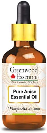 Greenwood Uçucu Saf Anason uçucu yağ (Pimpinella anisum) cam Damlalıklı Premium Terapötik Sınıf Saç, Cilt ve Aromaterapi