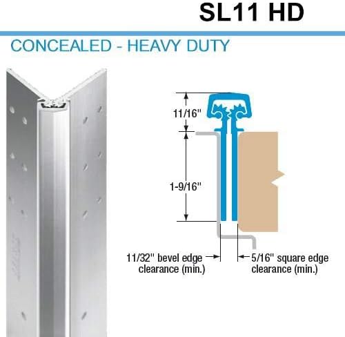 Menteşeleri Seçin SL11 HD 95 Dişli Gizli Sürekli Menteşe Ağır Hizmet Tipi Alüminyum 780 - 112HD 780-112HD FMSLFHD/KFMHD