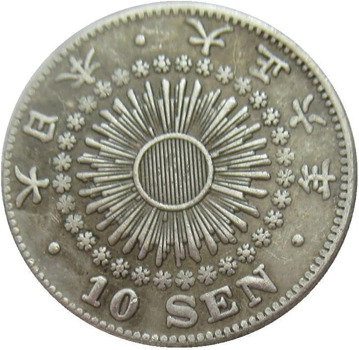 Japonya 10 Dolarlık Taisho 1, 4, 5, 6 Yıl Gümüş Kaplama Çoğaltma Hatıra Paraları