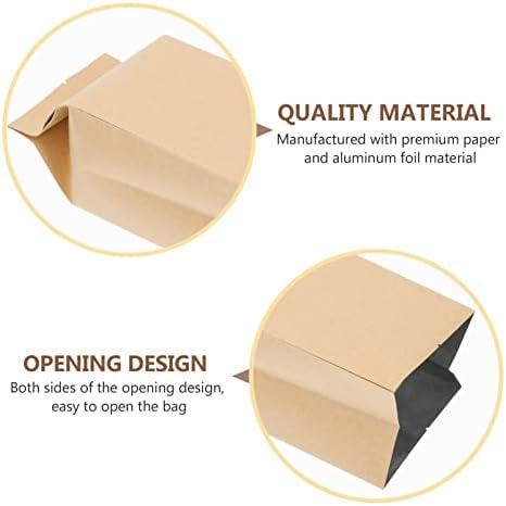 Cabilock Kahverengi Kağıt Torbalar Kraft Kağıt Torbalar Kraft Kağıt Çay Poşetleri: Açık Kağıt Alüminyum Yapışmalı