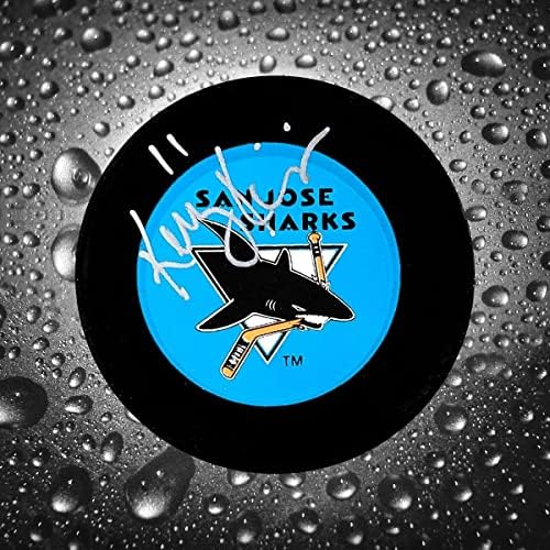 Kelly Kisio San Jose Köpekbalıkları İmzalı Disk-İmzalı NHL Diskleri