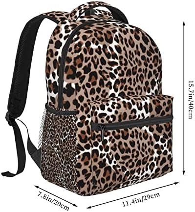 Leopar dizüstü bilgisayar seyahat sırt Çantası Kadın Sırt Çantası Hafif okul sırt çantası Kızlar için Ayarlanabilir