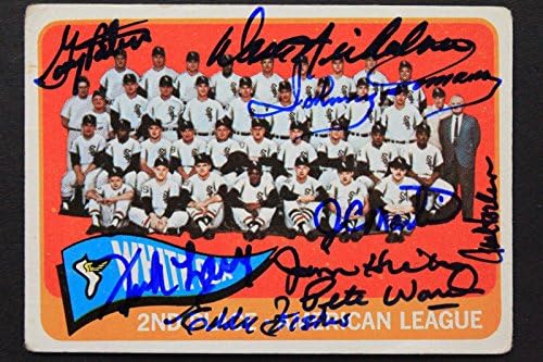 1965 Topps 234 İmzalı Chicago White Sox İmzalı Takım Kartı 9 İmza A14-Beyzbol Slabbed İmzalı Kartlar
